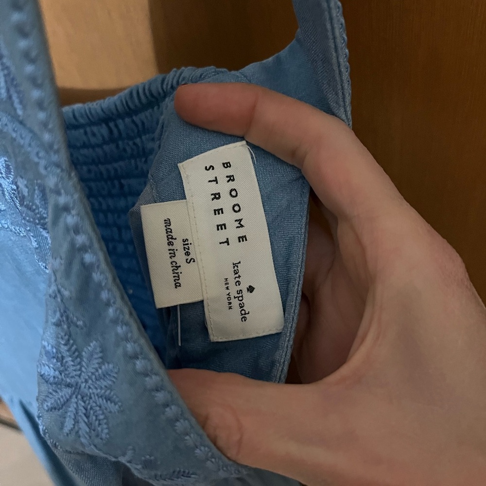 Kate Spade Blue Tiered Midi Dress - Picture 4 of 5
